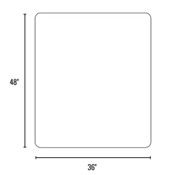 SuperGrip Multi-Surface Vinyl Chair Mat for Carpet or Hard Floor 36" x 48" Clear