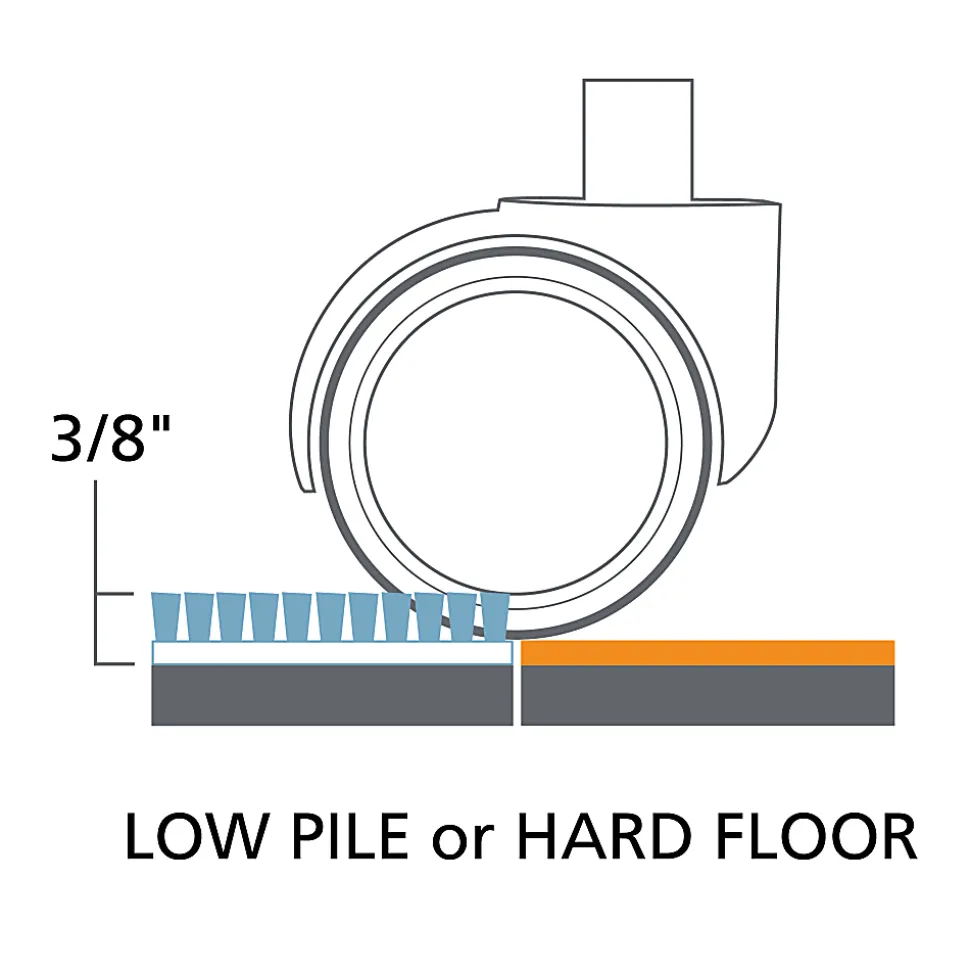SuperGrip Multi-Surface Vinyl Chair Mat for Carpet or Hard Floor 36" x 48" Clear