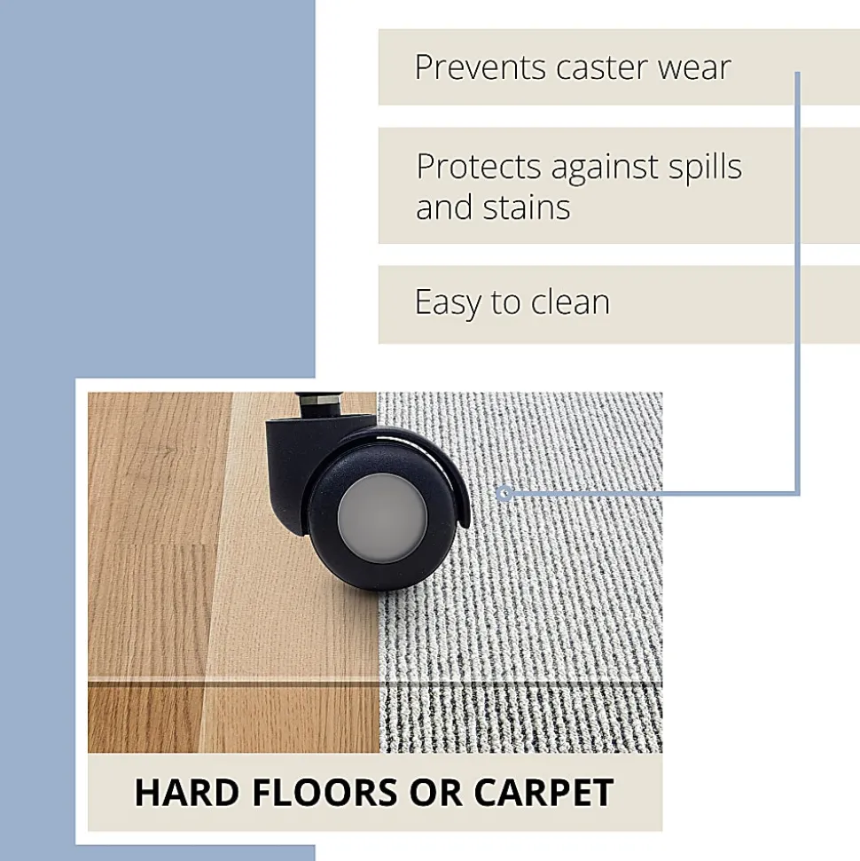 SuperGrip Multi-Surface Vinyl Chair Mat for Carpet or Hard Floor 36" x 48" Clear