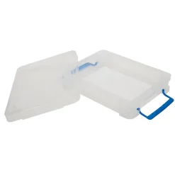 Super Stacker Document Box, 3-7/16”H x 10-1/2”W x 14-1/2”L, Clear