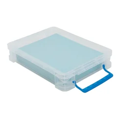 Super Stacker Document Box, 3-7/16”H x 10-1/2”W x 14-1/2”L, Clear