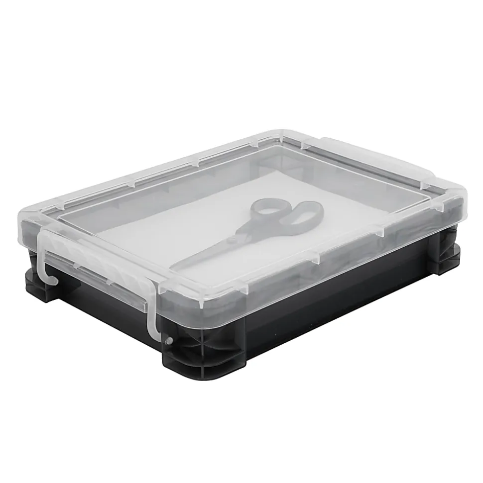 Super Stacker Document Box, 3-7/16”H x 10-1/2”W x 14-1/2”L, Gray