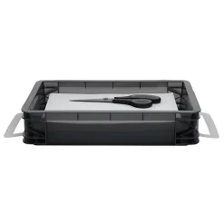 Super Stacker Document Box, 3-7/16”H x 10-1/2”W x 14-1/2”L, Gray
