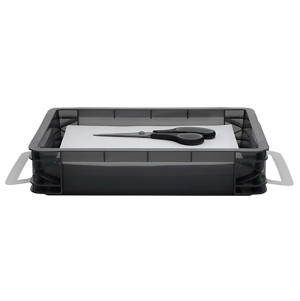 Super Stacker Document Box, 3-7/16”H x 10-1/2”W x 14-1/2”L, Gray