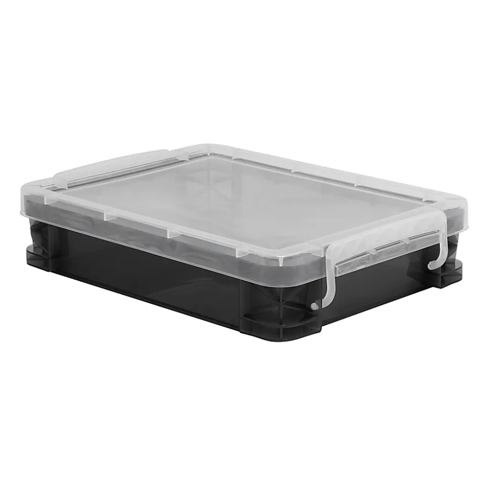 Super Stacker Document Box, 3-7/16”H x 10-1/2”W x 14-1/2”L, Gray