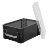 Super Stacker Large Storage Box, 6-1/2"H x 10-1/5"W x 14-1/2"L, Gray