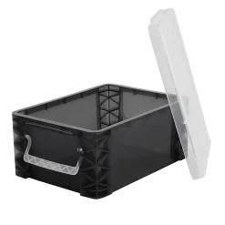 Super Stacker Large Storage Box 6-1/2" H x 10-1/5" W x 14-1/2" L Clear