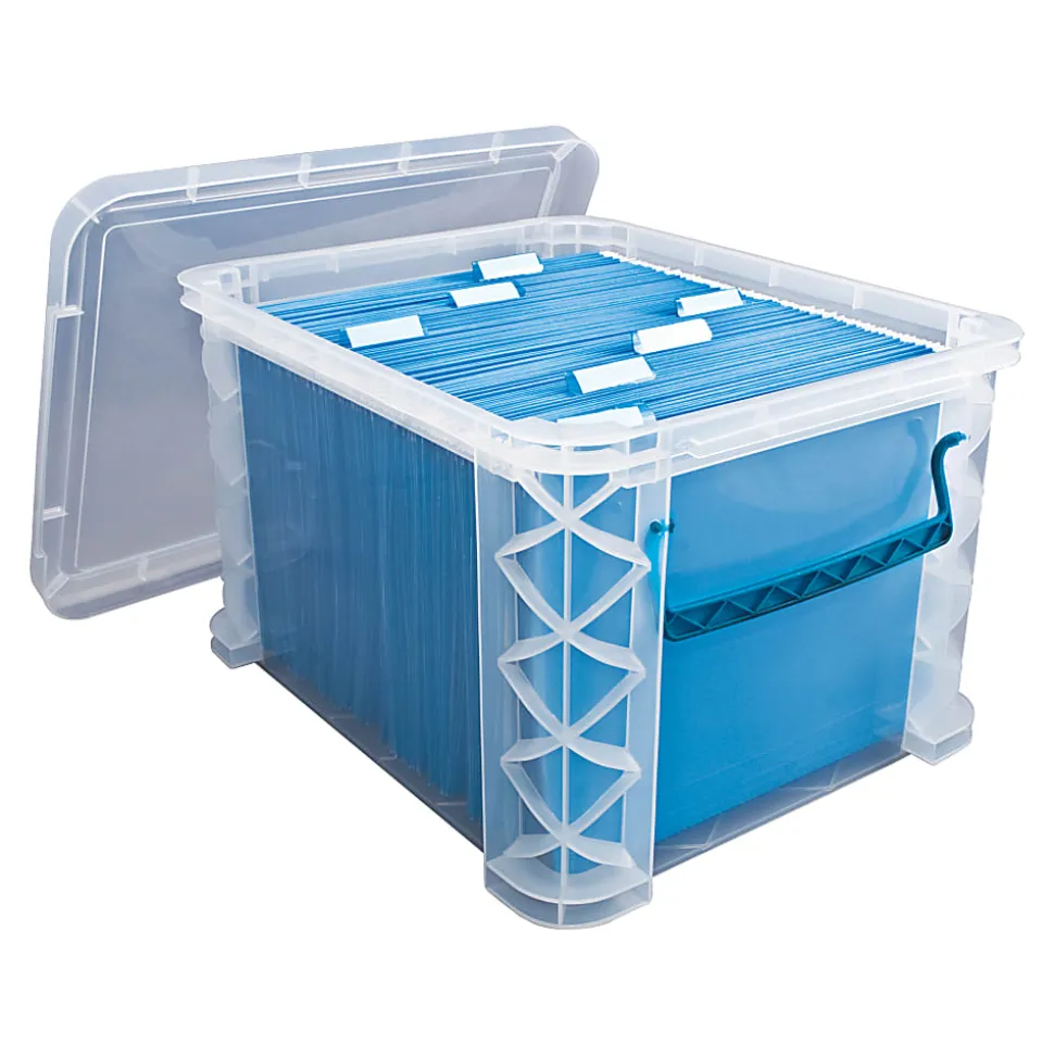 Super Stacker Letter Legal Storage Box 11-1/4" H x 14" W x 17-3/4" L Clear