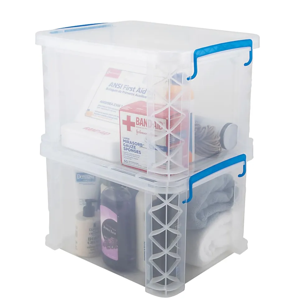 Super Stacker Letter Legal Storage Box 11-1/4" H x 14" W x 17-3/4" L Clear