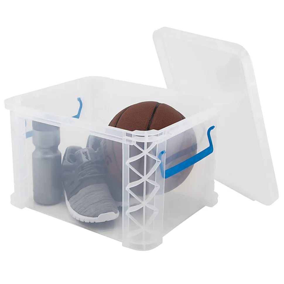Super Stacker Letter Legal Storage Box 11-1/4" H x 14" W x 17-3/4" L Clear