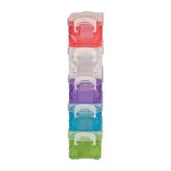 Super Stacker Pixie Storage Boxes, 9-1/2”H x 2-7/16”W x 3-1/4”D, Multicolor, Set Of 5 Boxes