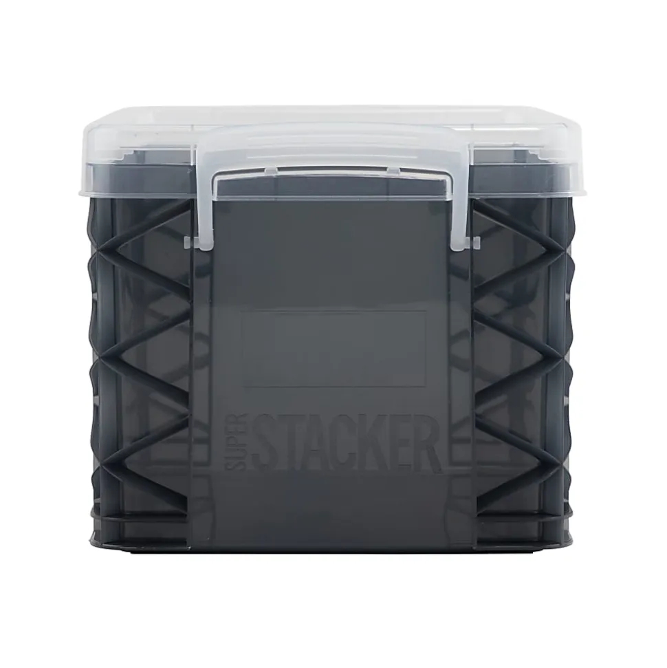 Super Stacker Storage Box, 6-1/2”H x 7-3/8”W x 10”L, Gray