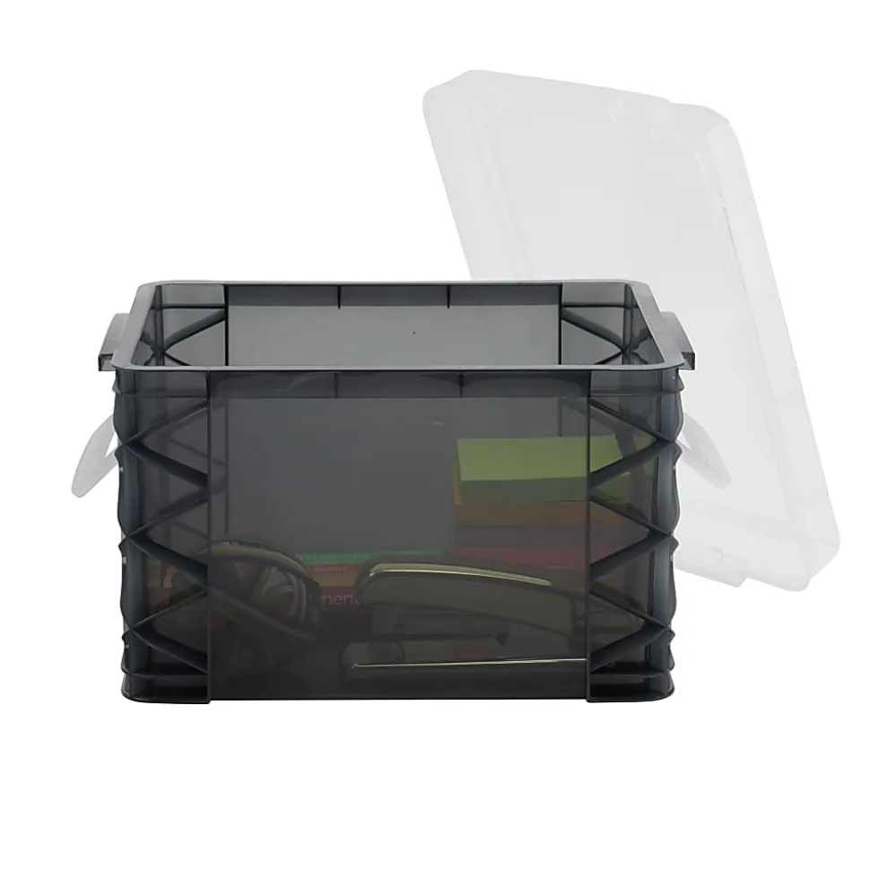 Super Stacker Storage Box, 6-1/2”H x 7-3/8”W x 10”L, Gray