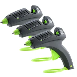 Surebonder 40W Plus Series High Temperature Hot Glue Guns, Black/Lime, Pack Of 3 Glue Guns