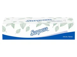 Surpass® 2-Ply Facial Tissue, Unscented, 100 Tissues Per Box, Case of 30 Boxes