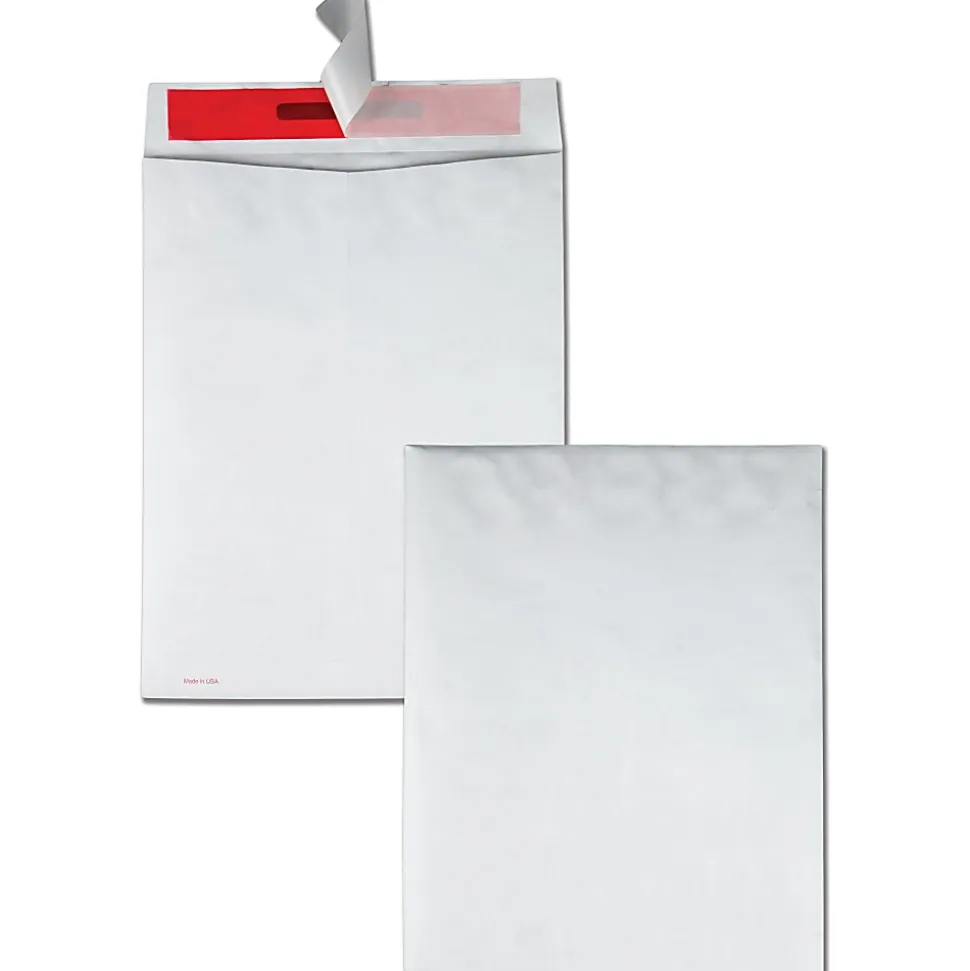 Survivor® Tyvek® Tamper-Indicator Envelopes, 10" x 13", Self-Adhesive, White, Box Of 100