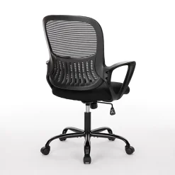 Sweetcrispy Ergonomic Mesh Mid-Back Task Chair, Black