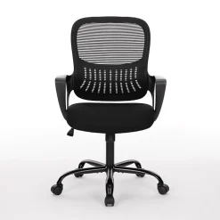 Sweetcrispy Ergonomic Mesh Mid-Back Task Chair, Black