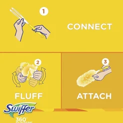 Swiffer® 360° Duster Refills, Yellow, 6 Refills Per Box, Carton Of 4 Boxes