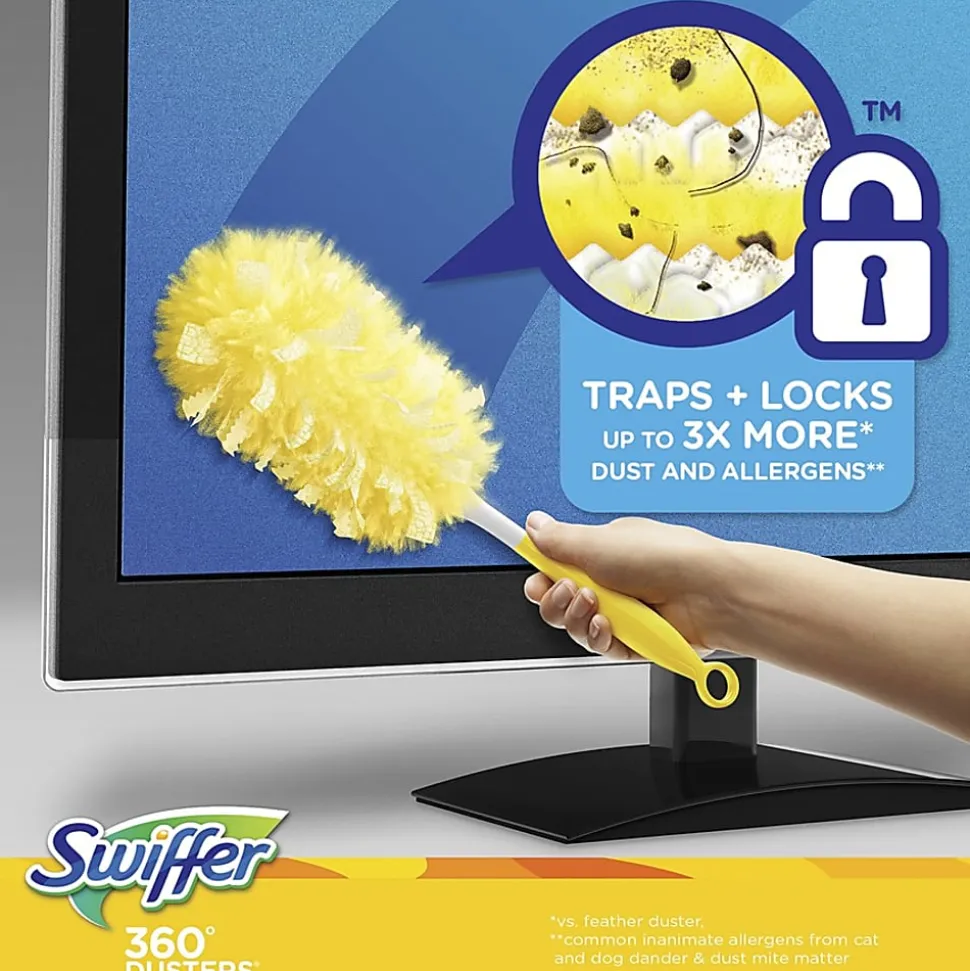 Swiffer® 360° Duster Refills, Yellow, 6 Refills Per Box, Carton Of 4 Boxes