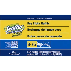 Swiffer Professional Max Dry Refill Cloth Dusting Pads, 16 Cloths Per Box
