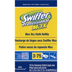 Swiffer Professional Max Dry Refill Cloth Dusting Pads, 16 Cloths Per Box