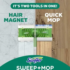 Swiffer Sweep And Mop 2-in-1 Dry + Wet Floor Mopping And Sweeping Kit, 23-1/16