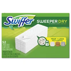 Swiffer® Sweeper Dry Cloth Refills, White, 52 Refills Per Box, Carton Of 3 Boxes