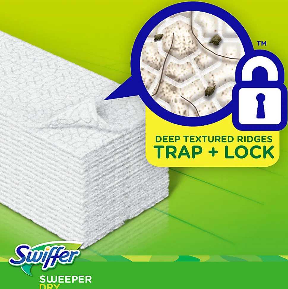 Swiffer® Sweeper Multi-Surface Dry Sweeping Cloth Refills, 6-1/8", White, Pack Of 32 Refills