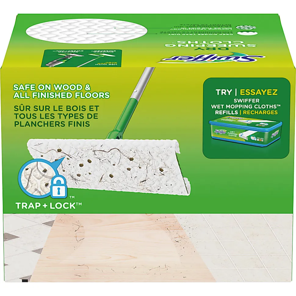 Swiffer® Sweeper Multi-Surface Dry Sweeping Cloth Refills, 6-1/8", White, Pack Of 32 Refills