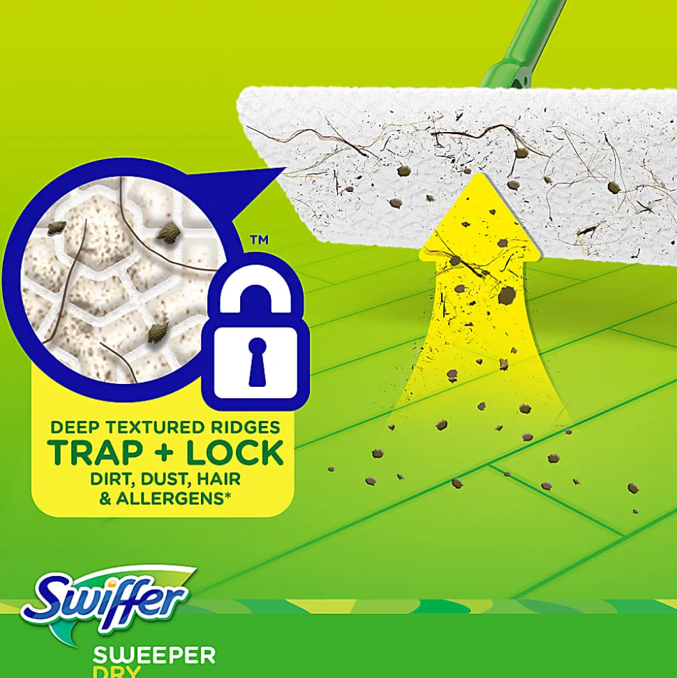 Swiffer® Sweeper Multi-Surface Dry Sweeping Cloth Refills, 6-1/8", White, Pack Of 32 Refills