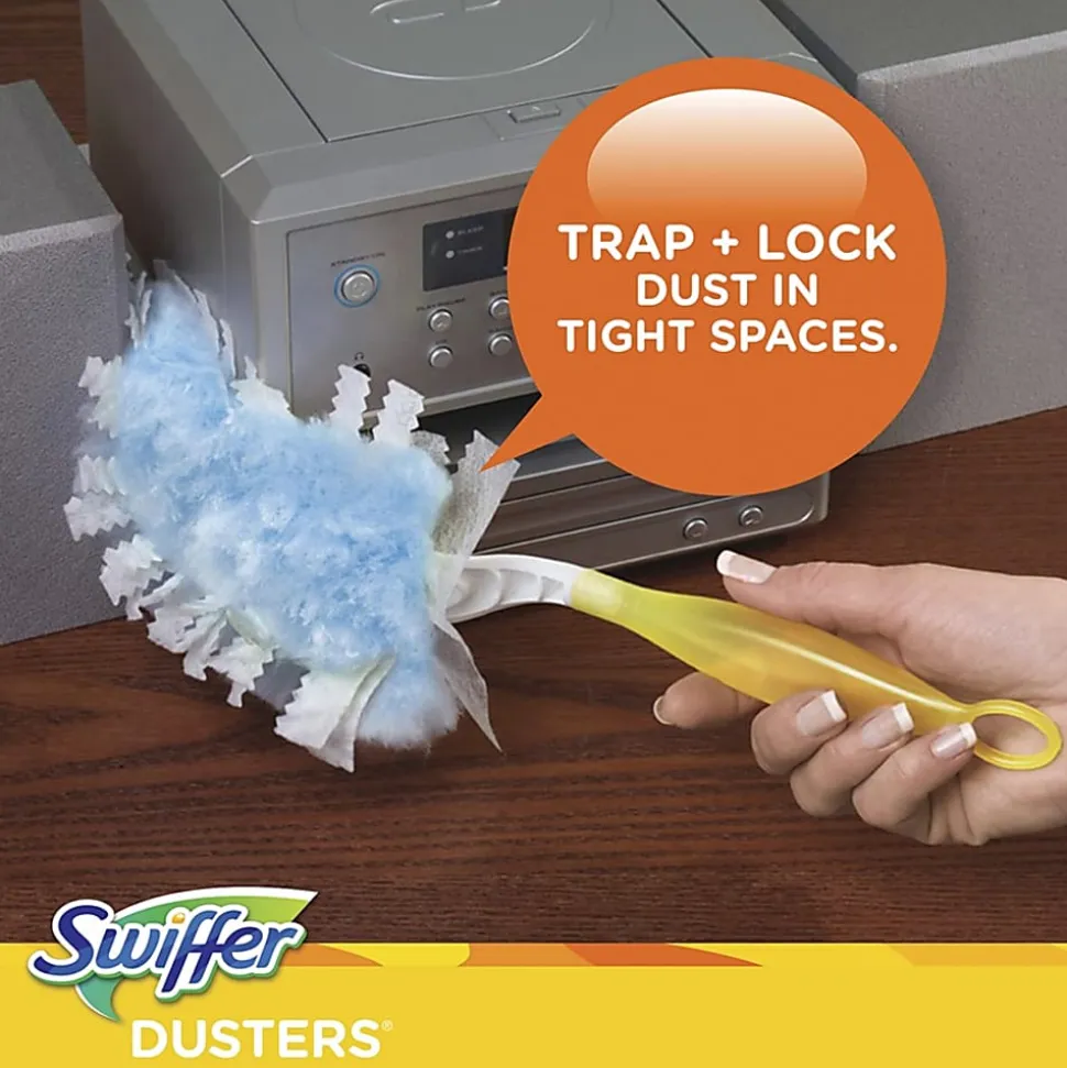 Swiffer Unscented Duster Kit - 5 pieces/Kit - 6 / Carton - Fiber - Blue, Yellow