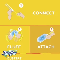 Swiffer Unscented Duster Kit - 5 pieces/Kit - 6 / Carton - Fiber - Blue, Yellow