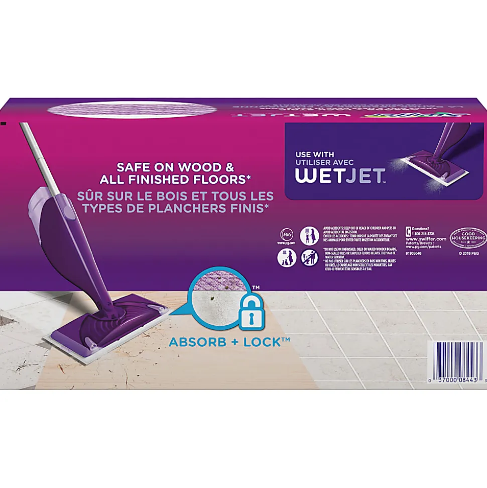 Swiffer® WetJet System Refill Cloths, 14" x 3", 24 Cloths Per Pack, Box Of 4 Packs