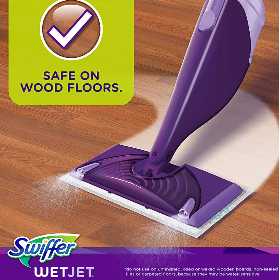 Swiffer® WetJet System Refill Cloths, 14" x 3", 24 Cloths Per Pack, Box Of 4 Packs