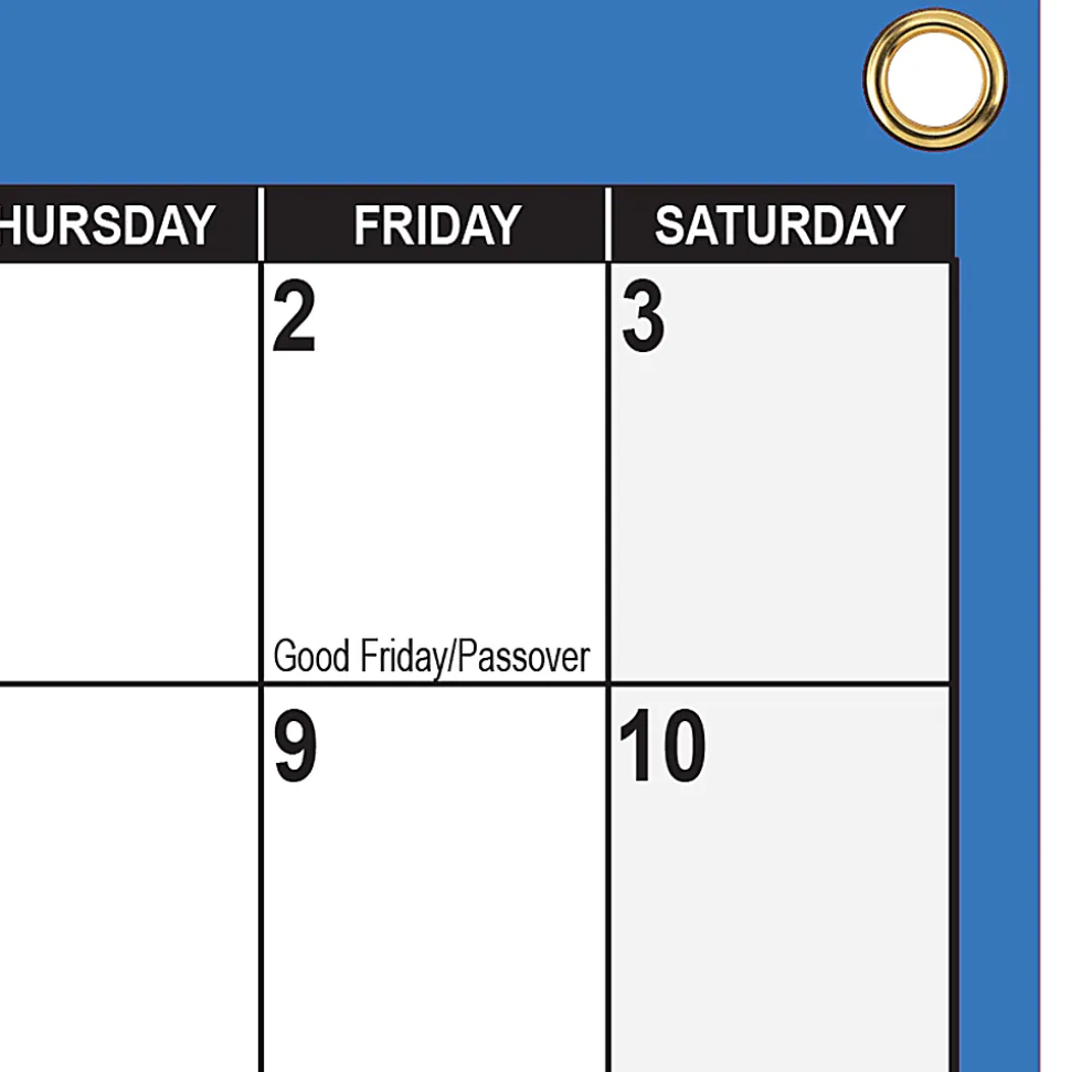2026-2027 SwiftGlimpse Academic Monthly Wall Calendar, 18" x 24", Navy/White, July To June, Total Qty 1