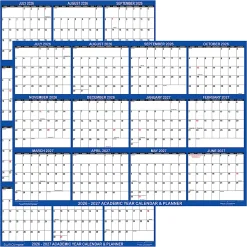 2026-2027 SwiftGlimpse Academic Monthly Wall Calendar, 36” x 24