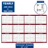 2026 SwiftGlimpse Yearly Erasable Wall Calendar, 36" x 54", White/Maroon, January To December