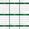 2026 SwiftGlimpse Yearly Reversible Erasable Wall Calendar, 32" x 48", White/Green, January To December