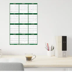 2026 SwiftGlimpse Yearly Reversible Erasable Wall Calendar, 32