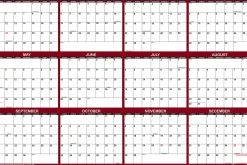 2026 SwiftGlimpse Yearly Reversible Erasable Wall Calendar, 18