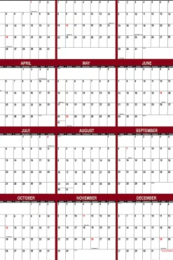 2026 SwiftGlimpse Yearly Reversible Erasable Wall Calendar, 18