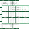 2026 SwiftGlimpse Yearly Reversible Erasable Wall Calendar, 24" x 36", White/Green, January To December