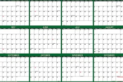 2026 SwiftGlimpse Yearly Reversible Erasable Wall Calendar, 24