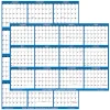 2026 SwiftGlimpse Yearly Reversible Erasable Wall Calendar, 24" x 36", White/Navy, January To December