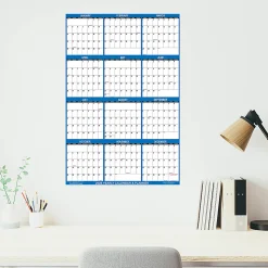 2026 SwiftGlimpse Yearly Reversible Erasable Wall Calendar, 24