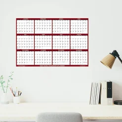 2026 SwiftGlimpse Yearly Reversible Erasable Wall Calendar, 24
