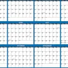 2026 SwiftGlimpse Yearly Reversible Erasable Wall Calendar, 32" x 48", White/Navy, January To December