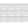 SwiftGlimpse Yearly Wall Calendar Planner, 36” x 48”, Black/White, Undated