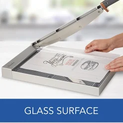 Swingline® ClassicCut Guillotine Trimmer With EdgeGlow, 25”H x 14-1/8”W x 4-5/8”D, Silver